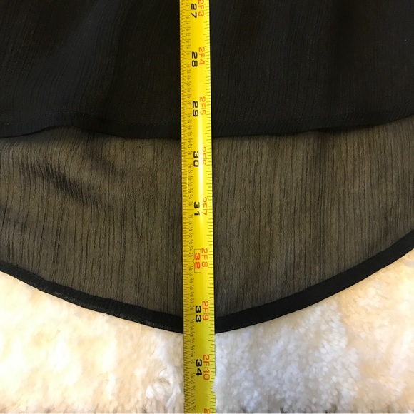 Sheer Black Express Top Medium Blouse Peplum Tunic Style - Picture 11 of 15